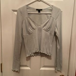 Lace Trim V-Neck top